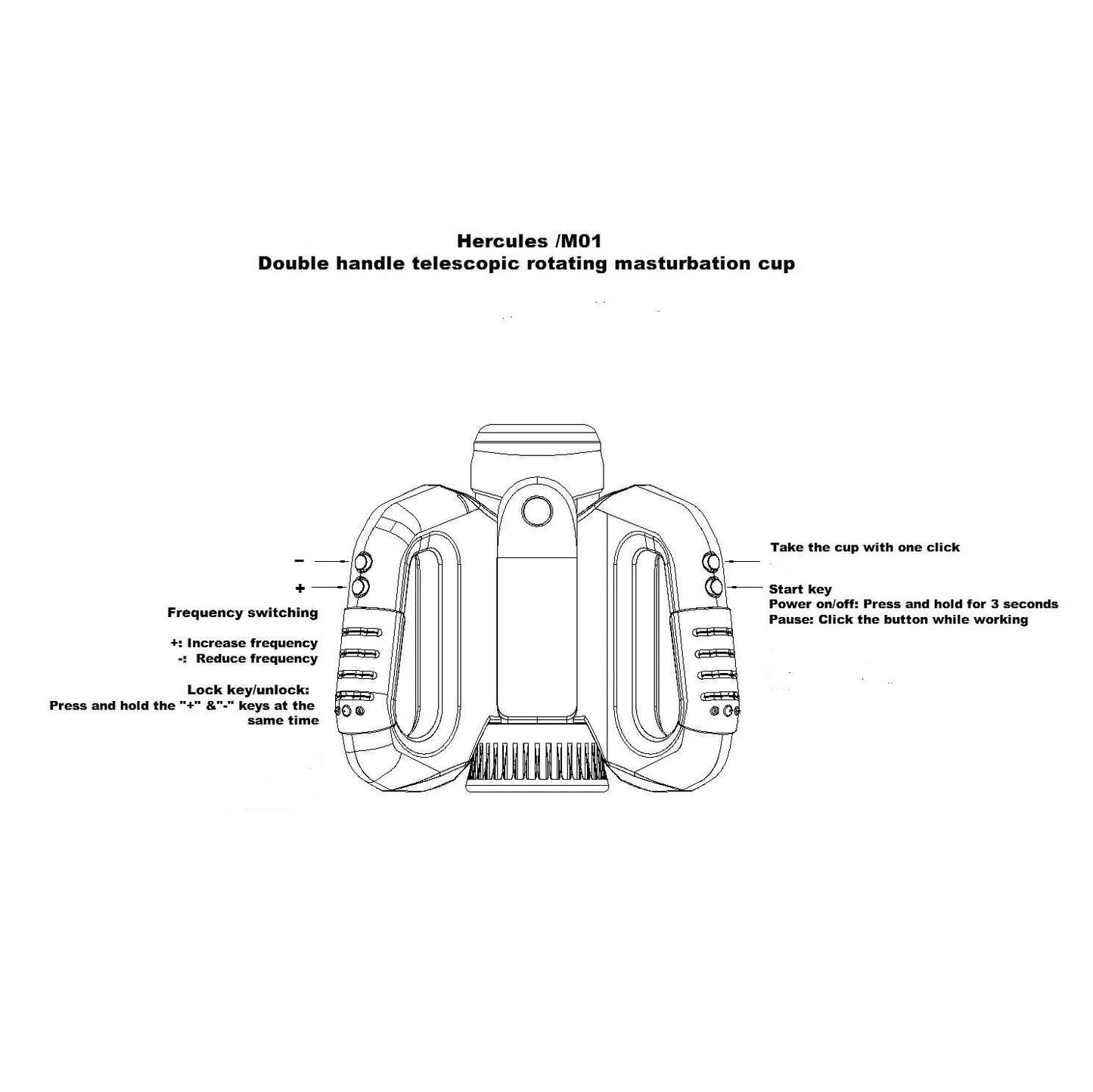 Hercules Grip Master: Advanced Automatic Telescopic & Rotating Self-Pleasure Device