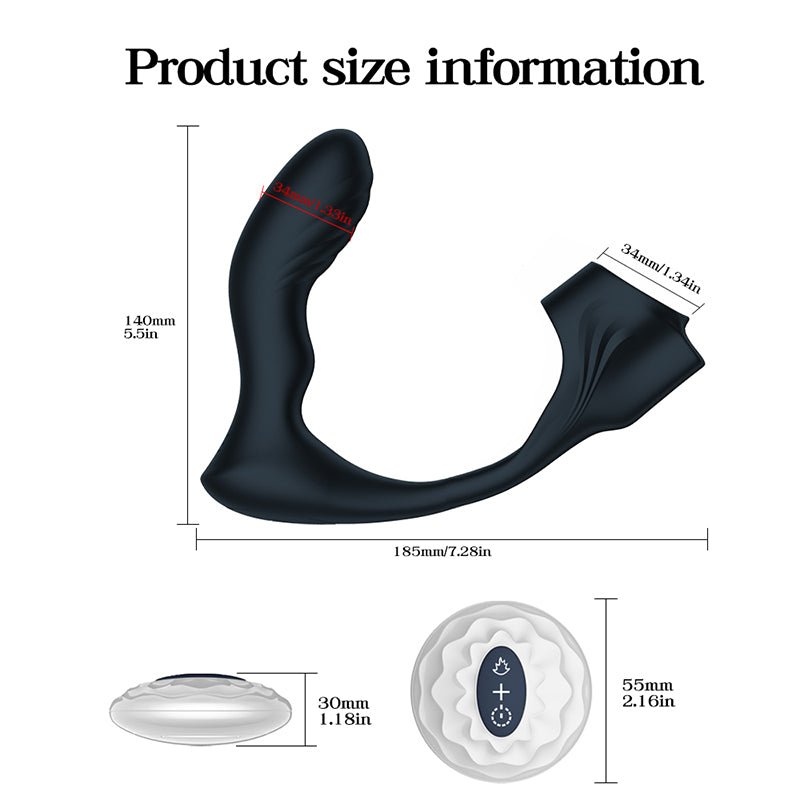 Prostate Massager: 7 Vibrational Modes & Heating Functionalities + Wireless Remote Control